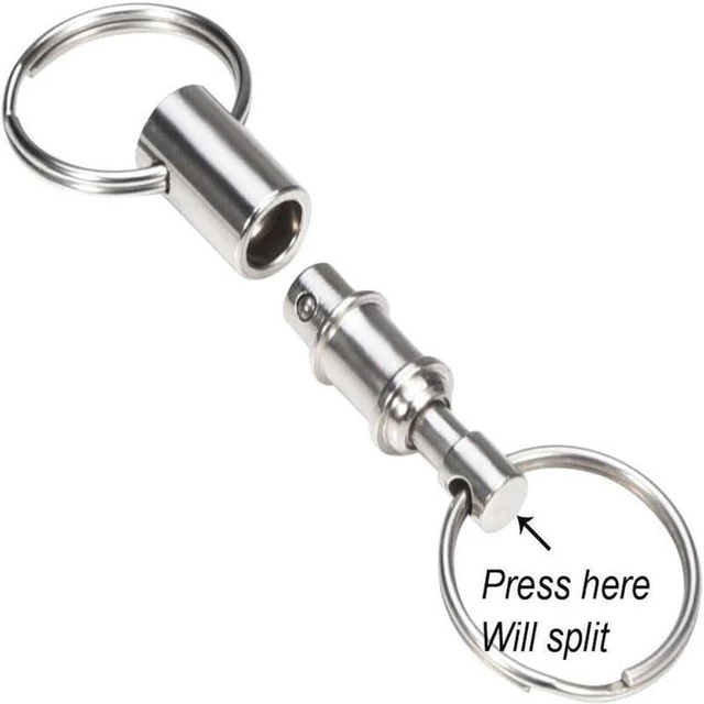 Alt view image 3 of 7 - 5 Pack Quick Release Pull Apart Keychains, Detachable Split Key Rings for Car Key Separation Car Fob Keys House Key Padlock Keys Lock Key RFID Key Tags