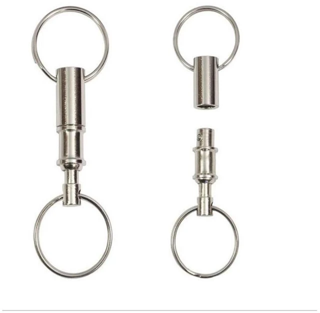 Alt view image 7 of 7 - 5 Pack Quick Release Pull Apart Keychains, Detachable Split Key Rings for Car Key Separation Car Fob Keys House Key Padlock Keys Lock Key RFID Key Tags