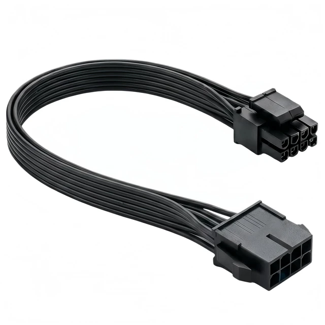 Main image of CPU 8 Pin Extension Cable (4+4) Male to Female 18AWG ATX 12V EPS Power Adapter for Motherboard, 9.5-inch (24cm) Sleeved Cord for PSU with 8 Pin/4 Pin Port (2-Pack)