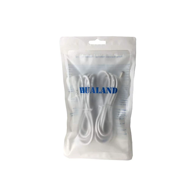 Alt view image 5 of 5 - 2pcs/Pack 3m/9.84ft White 5.5mm x 2.1mm DC Plug Extension Cable for Power Adapter DC Power 12V 5.5mm x 2.1mm Barrel Male Plug Connector
