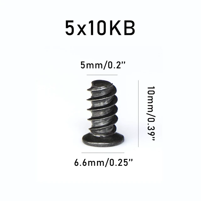 Alt view image 2 of 7 - 200PCS M5x10 Black Zinc Phillips Flat Head Computer Replacement Screws Case Fan Screws Computer Cooling Fan Mount Screws Self-Tapping Screws