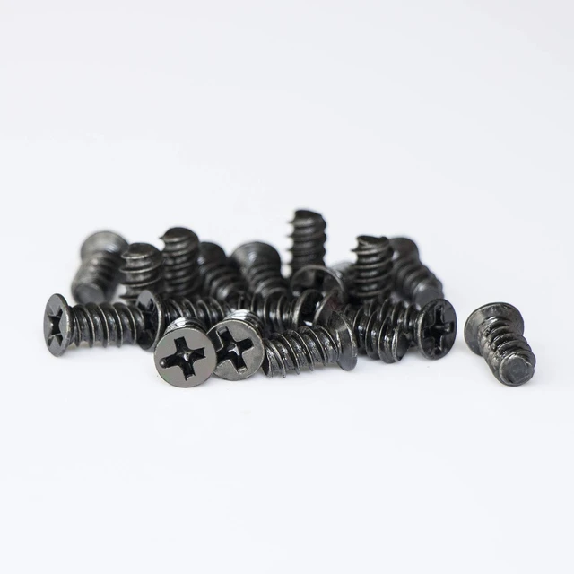 Alt view image 3 of 7 - 200PCS M5x10 Black Zinc Phillips Flat Head Computer Replacement Screws Case Fan Screws Computer Cooling Fan Mount Screws Self-Tapping Screws