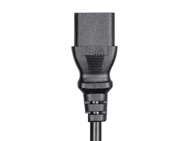 Alt view image 6 of 6 - Extension Cord - IEC 60320 C14 to IEC 60320 C13, 10 Amp, 1250 Watt, 3-Prong, 18AWG, 4 Feet, Black