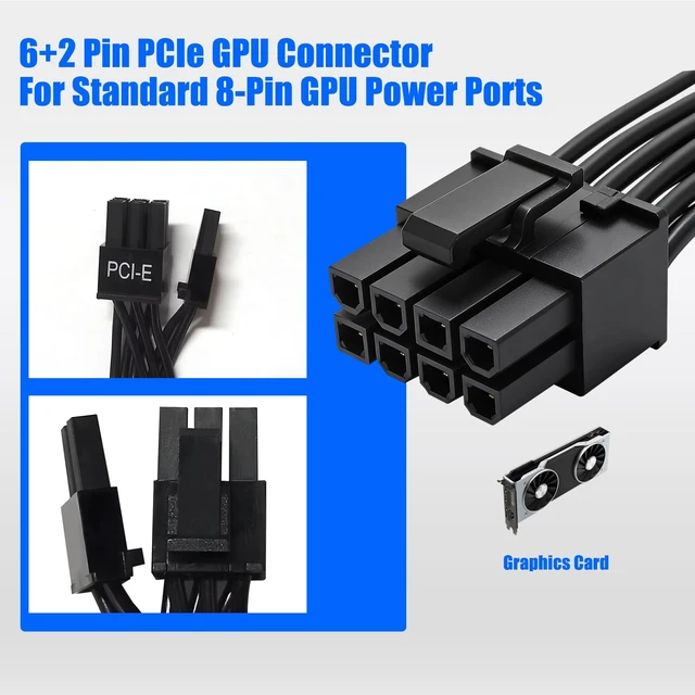 Alt view image 4 of 7 - 8 Pin GPU Cable for Corsair Type 4 PSU, 25.5 Inch PCIe Power Cable | Low-profile flat design improves cable management and helps create a cleaner PC build with better internal organization.