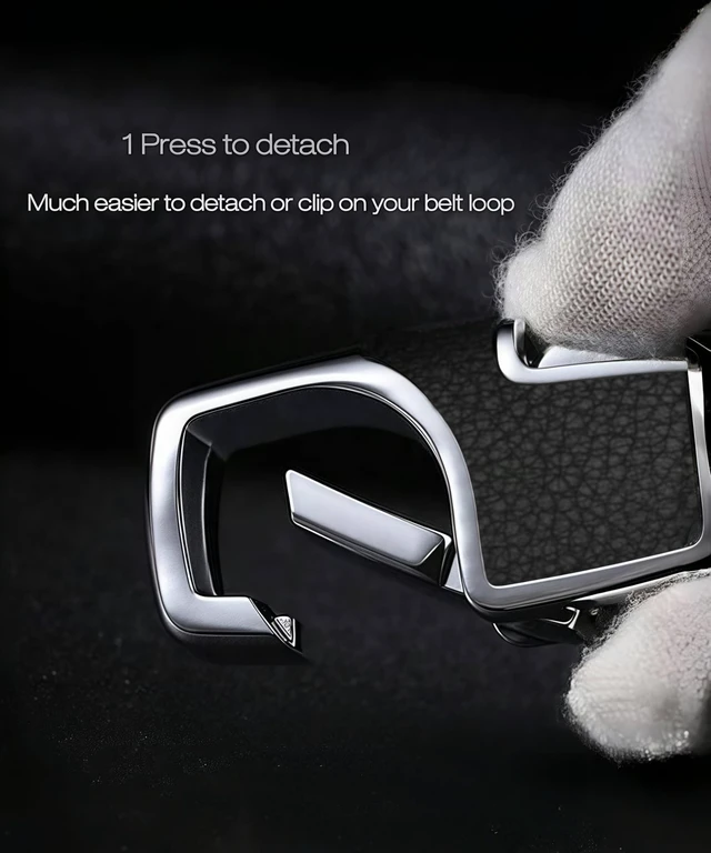Alt view image 2 of 6 - 3pcs Heavy Duty Key Chain, 3 Pack Car Key Chains with 2 Metal Key Rings Carabiner Keychains