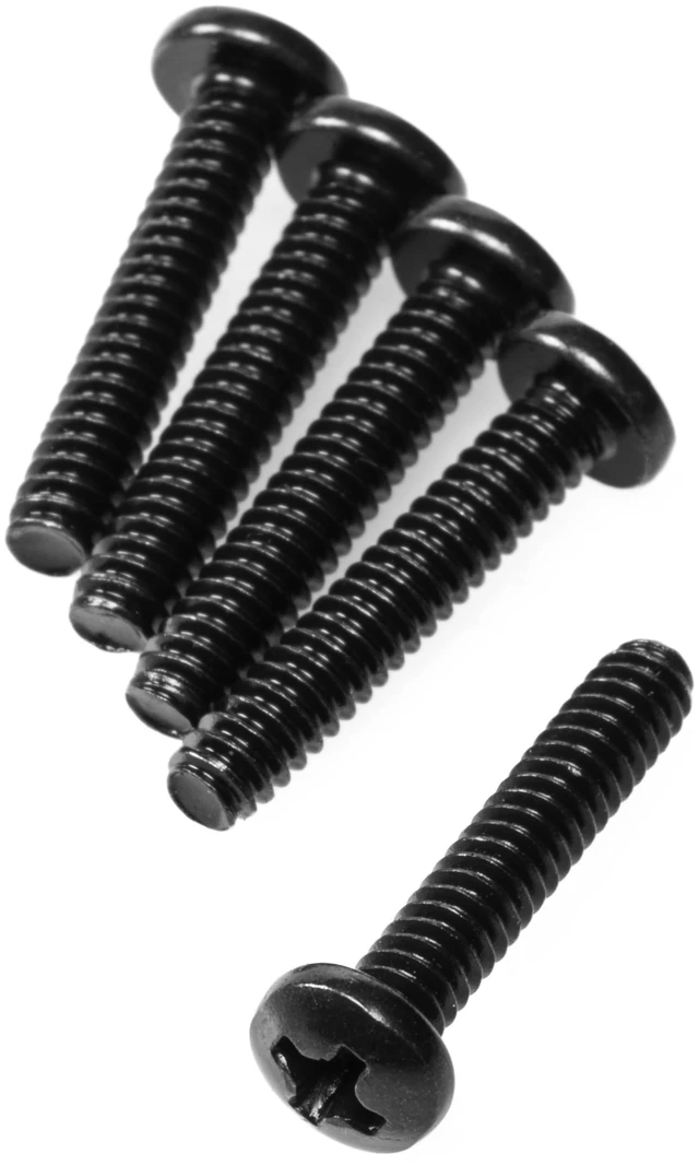 Main image of 6-32 UNC 15mm Fan Mounting Scews for PC Water Cooling Radiators - 3/4" (18.5mm), Black Oxide - 20 Screws