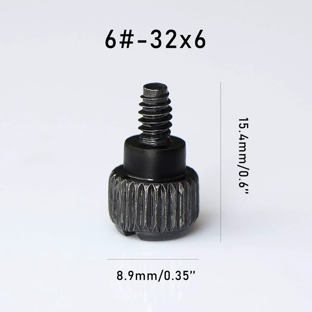 Alt view image 2 of 4 - 50PCS 6#-32x6 M3.5 PC Computer Case Thumbscrews Thumb Screws Black Zinc for Hard Drive Computer Case Motherboard Fan Power Graphics