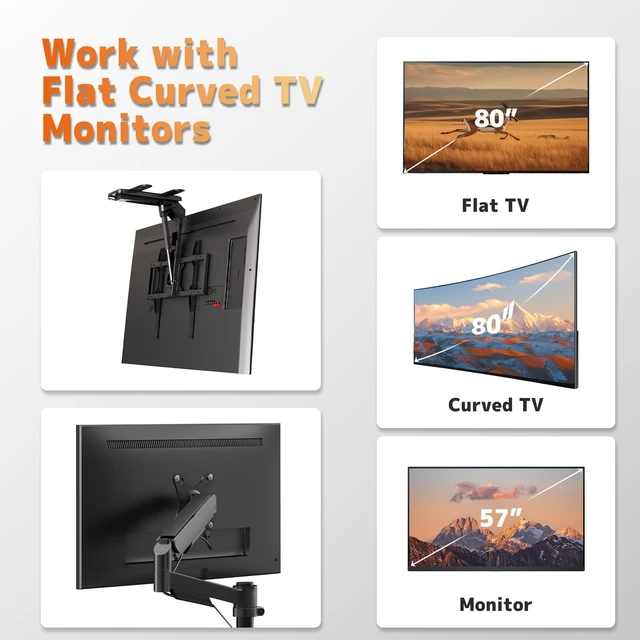 Alt view image 4 of 6 - Universal TV Mounting Hardware Screw Kit, M4-M8 Screws for VESA Mounts | Black Screws, Complete set includes bolts, washers and spacers, Fits Most TVs/Monitors up to 80 inches,Organized Storage Case