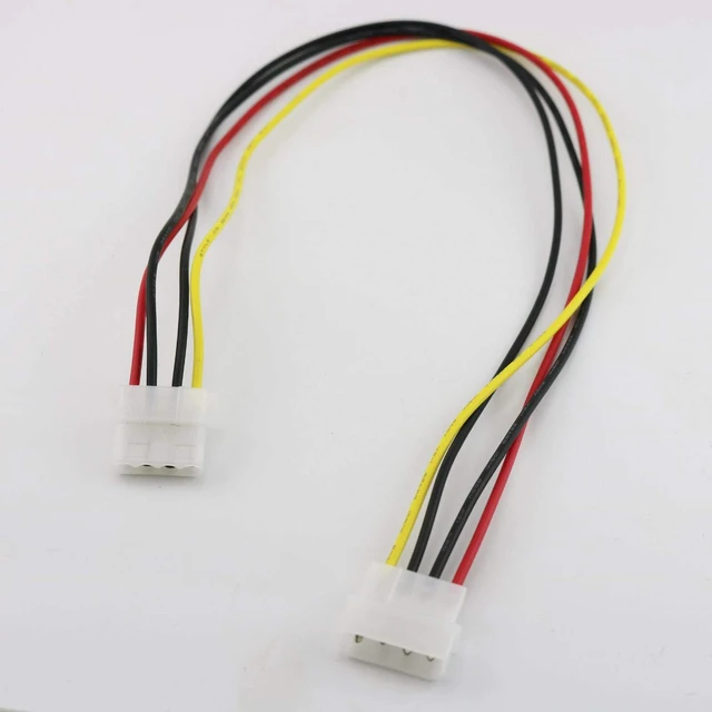 Alt view image 2 of 6 - 2pcs 50cm/1.5ft IDE 4 PIN Molex LP4 Power Extension Cable Male to Female Jack Extension Adapter Cable LP4 4 pin Molex Power Connector