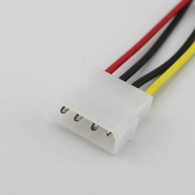 Alt view image 6 of 6 - 2pcs 50cm/1.5ft IDE 4 PIN Molex LP4 Power Extension Cable Male to Female Jack Extension Adapter Cable LP4 4 pin Molex Power Connector
