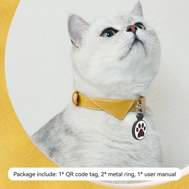 Alt view image 7 of 7 - Personalized Dog Tag, Laser Engraving QR Code, Silicone Dog ID Tag, Pet Online Profile, Scan QR Code Send Location, Collar Harness Accessories (Medium to Large Breeds - 1.25", Rose)