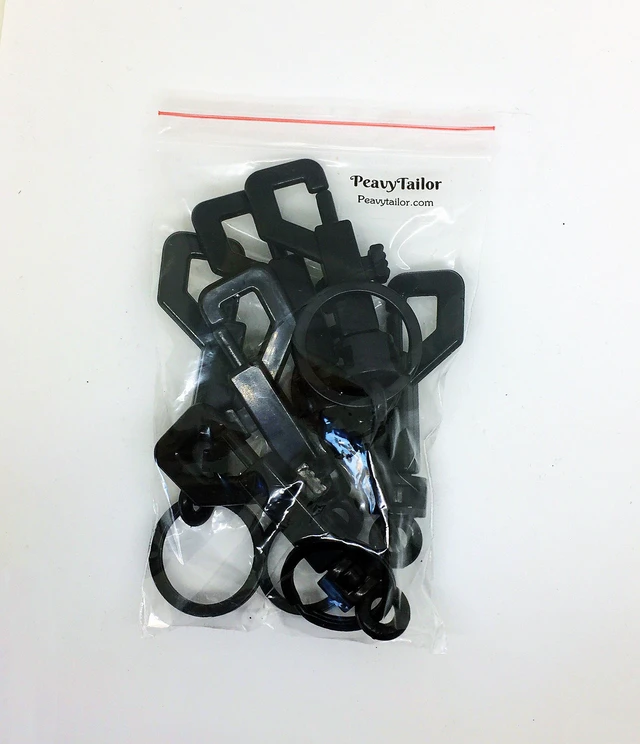 Alt view image 2 of 6 - 3 Pcs swivel snap Bolt Keychain clips Keychain hooks. Lightweight & Durable clasp with hook for Keys, Key Chains, Tags and Lanyards. 2.75"x0.83" Plastic Spring keychain clasp come with key rings.