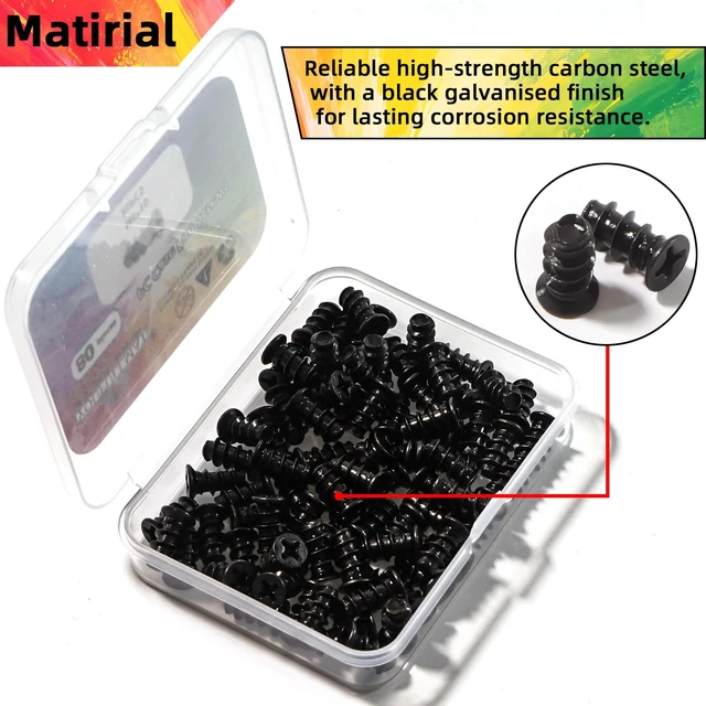 Alt view image 2 of 6 - PC Case Fan Screws for 70mm to 140mm Cooling Fans Mounting | M5 x 10mm Short Computer Fan Screws, Black Chassis Fan Screws (80 Pack)