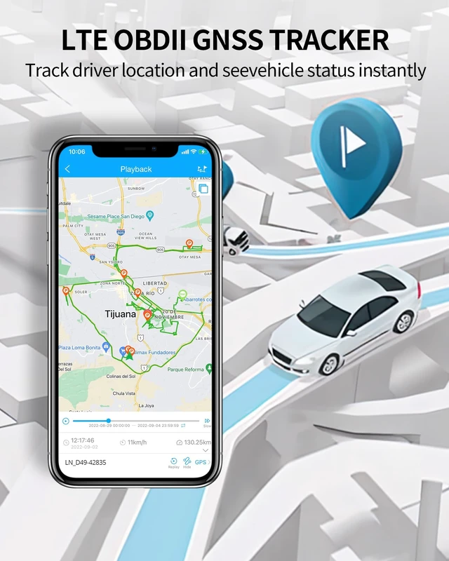 Alt view image 4 of 7 - Car GPS Tracker Mini OBD Real Time Tracking Hidden Geo Fence