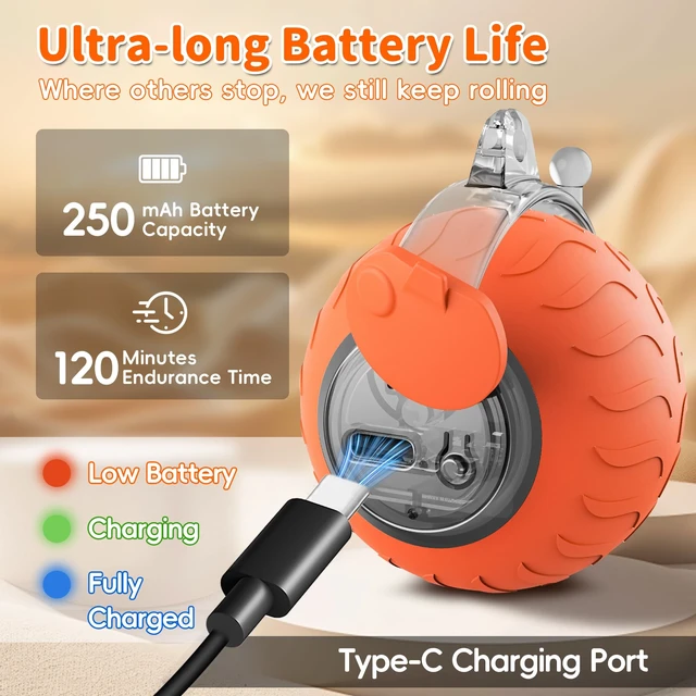 Alt view image 4 of 7 - Interactive Cat Toy, Smart Moving Cat Ball Toys for Indoor Cats | Touch Wake-Up, Automatic Sleep Mode, Energy Saving, Irregular Rolling, Rechargeable, Suitable for Bored Adult Cats & Kitten