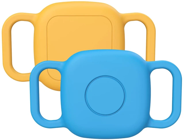 Main image of Waterproof Dog Collar Holder Case for Tile Mate 2024/2022 Tracker, 2 Pack Anti Lost Soft Silicone Case for cat pet Necklace, Protective Cover Accessories for Tile Tracker (Blue/Orange)