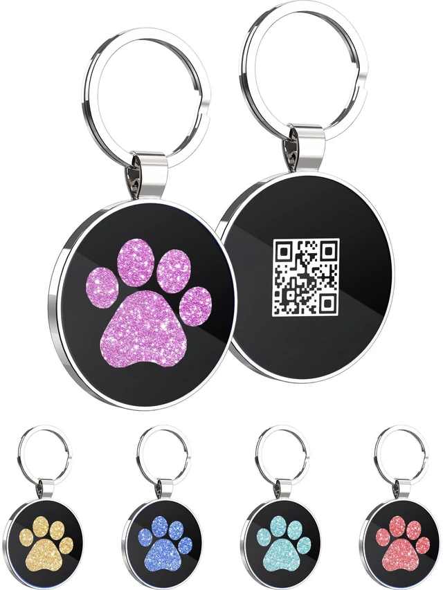 Main image of QR Dog Tags Personalized for Pets Custom Dog Tags Dog Name Tag QR Code ID Tags Smart Pet ID Tags Free Online & Scan QR Receive Instant Location Alert Email