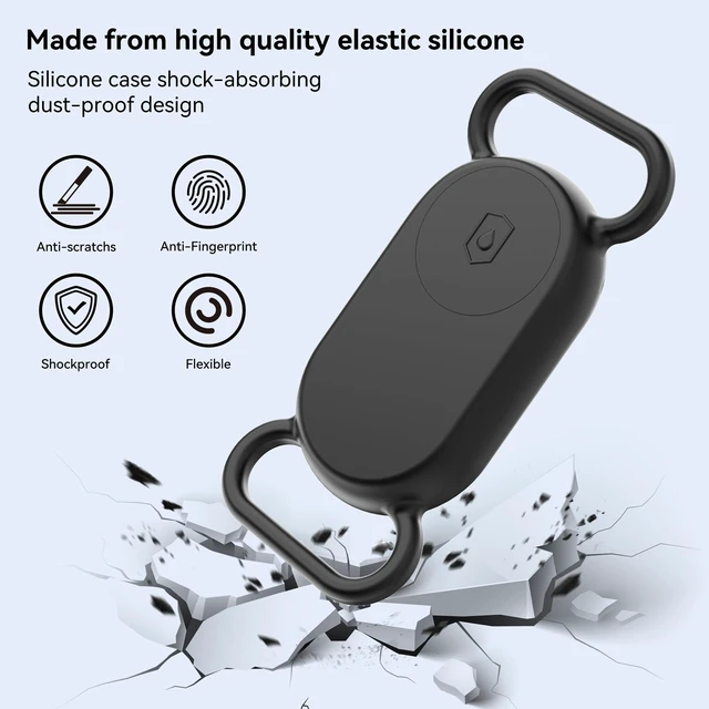 Alt view image 5 of 7 - Dog Collar Holder for Galaxy Smart tag 2,Waterproof Silicone Case,2 Pack | for Pet Cat, Anti-Lost Scratch Resistant Protective Cover Accessory,Black/Olive Green