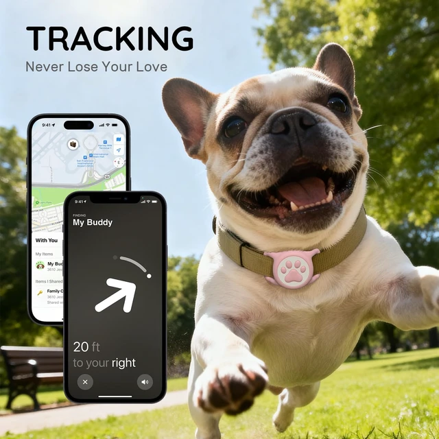 Alt view image 5 of 7 - for AirTag Dog Collar Holder - IP68 Waterproof | Compatible with Apple Air Tags, Durable & Lightweight Silicone Air TagHolder for Pet Collars (Pink, 1 Pack)