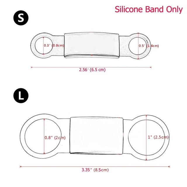 Alt view image 2 of 6 - 4 Pack Dog Tag Rubber Band Replacement Silicone Elastic Holder for Slide On Dog Tags Personalized Name ID Silent Noiseless Attachement QR Code Cat Pet Online Profile Display 2 Sizes