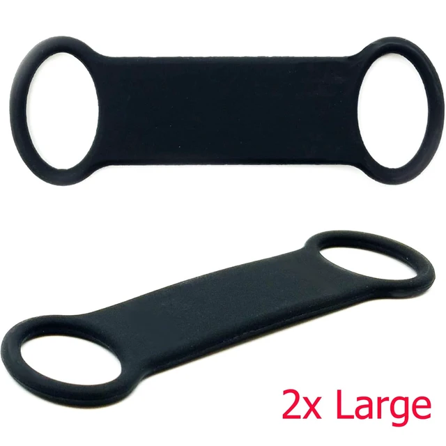 Alt view image 3 of 6 - 4 Pack Dog Tag Rubber Band Replacement Silicone Elastic Holder for Slide On Dog Tags Personalized Name ID Silent Noiseless Attachement QR Code Cat Pet Online Profile Display 2 Sizes