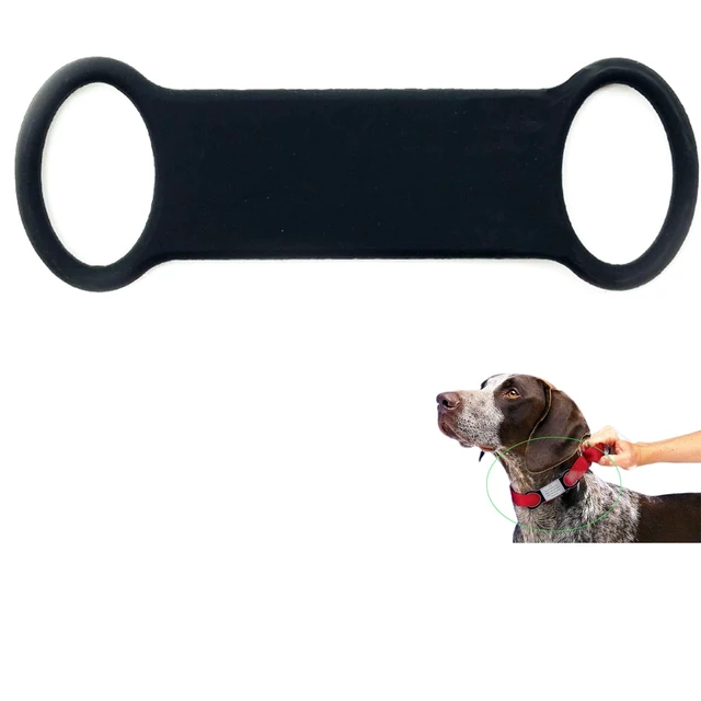 Alt view image 5 of 6 - 4 Pack Dog Tag Rubber Band Replacement Silicone Elastic Holder for Slide On Dog Tags Personalized Name ID Silent Noiseless Attachement QR Code Cat Pet Online Profile Display 2 Sizes