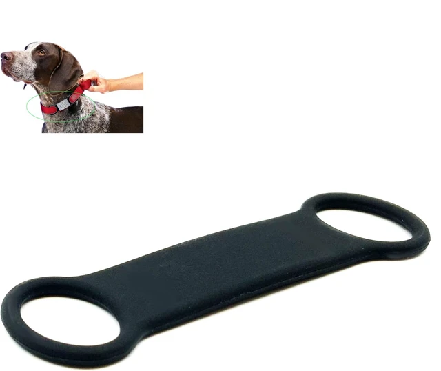 Alt view image 6 of 6 - 4 Pack Dog Tag Rubber Band Replacement Silicone Elastic Holder for Slide On Dog Tags Personalized Name ID Silent Noiseless Attachement QR Code Cat Pet Online Profile Display 2 Sizes