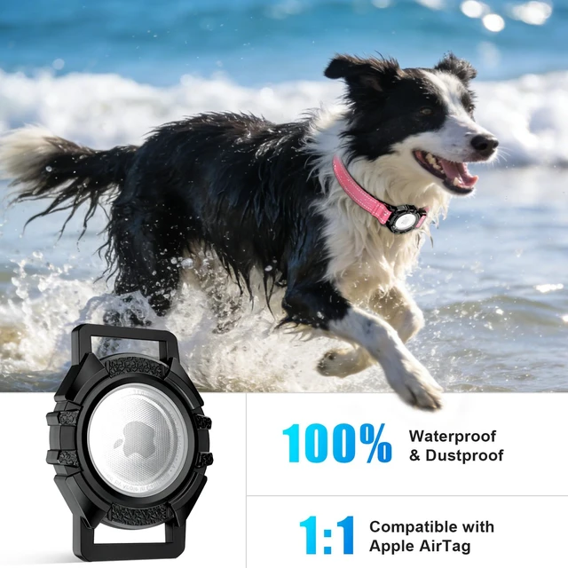 Alt view image 2 of 7 - AirTag Dog Collar, Reflective Collar Compatible with Apple Air Tag | Built-in Water Resistant AirTag Holder, 1000D Nylon, Durable, Comfortable Padded, Heavy Duty Collars for Small - Large Dogs