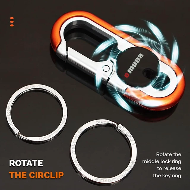 Alt view image 3 of 7 - Key Chains Men, 2026 Car Key Chain for Men, Heavy Duty Anti-Loss Keychain with Double Keyrings, Quick Release Men's Car Key Chain Accessories, Birthday Fathers Day Dad Gifts from Daughter & Son