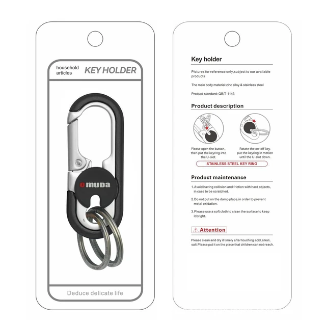 Alt view image 4 of 7 - Key Chains Men, 2026 Car Key Chain for Men, Heavy Duty Anti-Loss Keychain with Double Keyrings, Quick Release Men's Car Key Chain Accessories, Birthday Fathers Day Dad Gifts from Daughter & Son