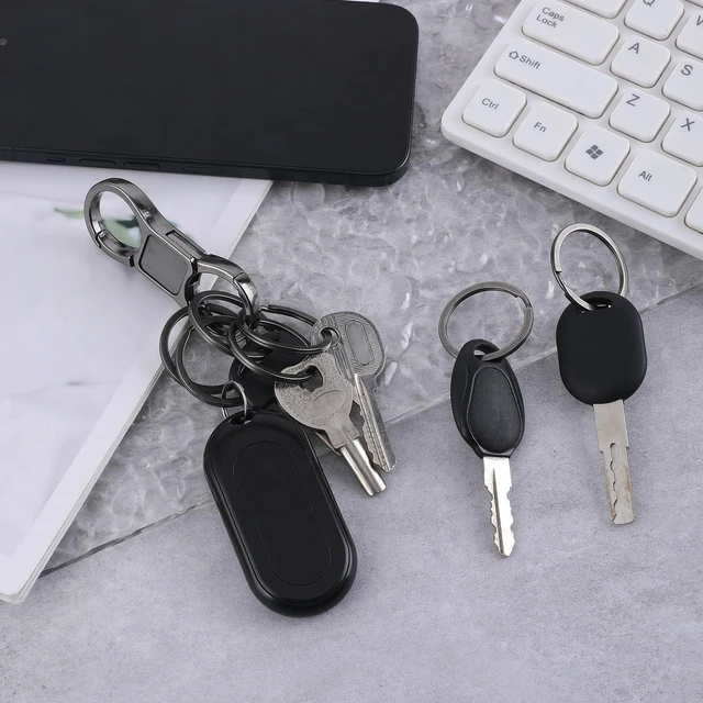 Alt view image 5 of 7 - 2 Pcs Heavy Duty Key Chain with 8 Pcs Stainless Key Rings, Detachable, Organizer for Multiple Keys, Black, Unisex Adult