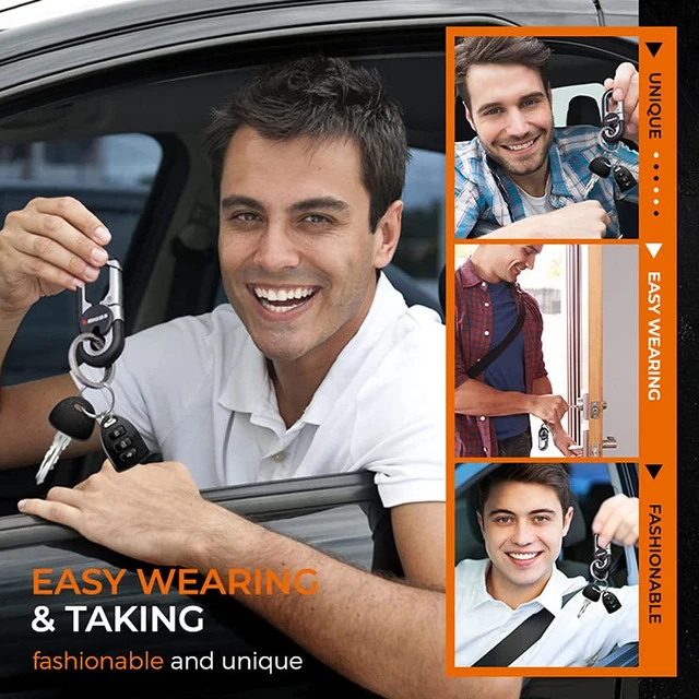 Alt view image 5 of 7 - Key Chains Men, 2026 Car Key Chain for Men, Heavy Duty Anti-Loss Keychain with Double Keyrings, Quick Release Men's Car Key Chain Accessories, Birthday Fathers Day Dad Gifts from Daughter & Son