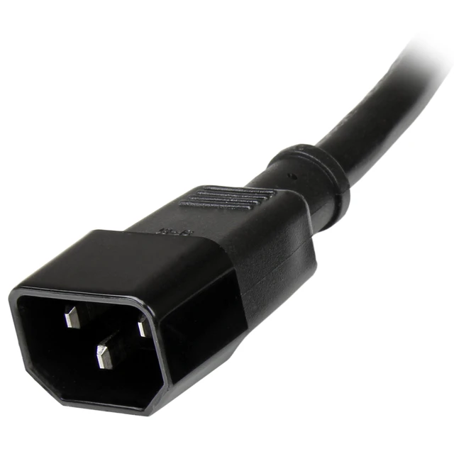 Alt view image 2 of 4 - 1ft (0.3m) Power Extension Cord, C14 to C13, 10A 125V, 18AWG, Computer Power Cord Extension, IEC-320-C14 to IEC-320-C13 AC Power Cable Extension for Power Supply, UL Listed (PXT1001)