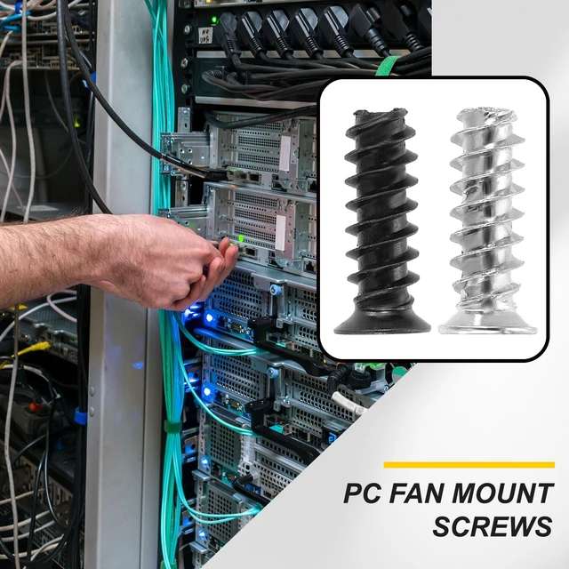 Alt view image 5 of 6 - 100Pcs Computer Case Fan Screws Kit, M5 x 15mm Short PC Cooling Fan Mount Screws for DIY Repair Motherboard Radiators PC Case, (Silver,Black, 50 Pcs of Each)