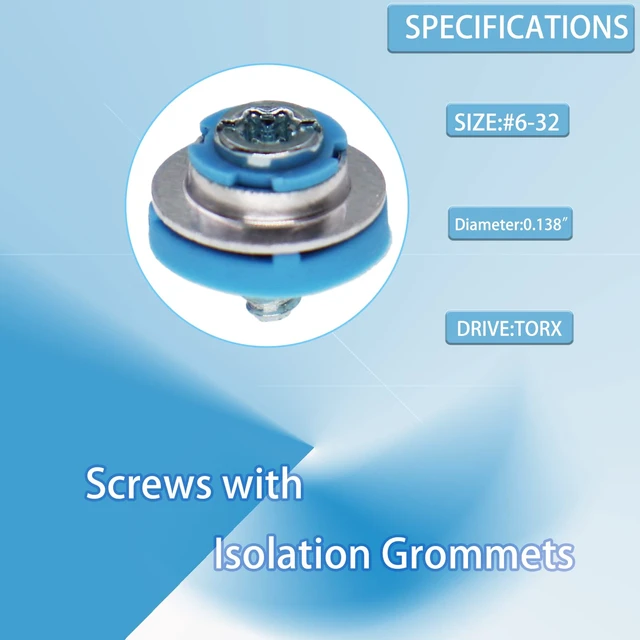 Alt view image 2 of 7 - 8 Pack Screws Isolation Grommet Mute Mounting for HP 3.5" 3.5inch HDD DC5800 DC7800 DC7900 6005 6200 6300 Z200 6000 8000 8100 8200 8300 Z400 Z200 Z210 Z220 Z600 450712-001 (8 Screws)