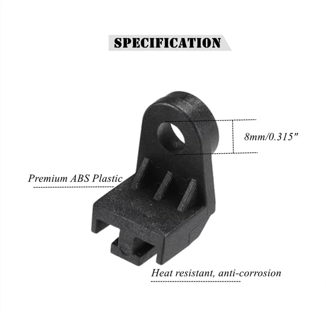 Alt view image 3 of 7 - 8PCS Universal Electric Radiator Fan Mounting Kit | L-Shape Fan Bracket Feet Mount Legs Install Tab,Plastic Electric Engine Intercooler Cooling Fan Mounting Tabs