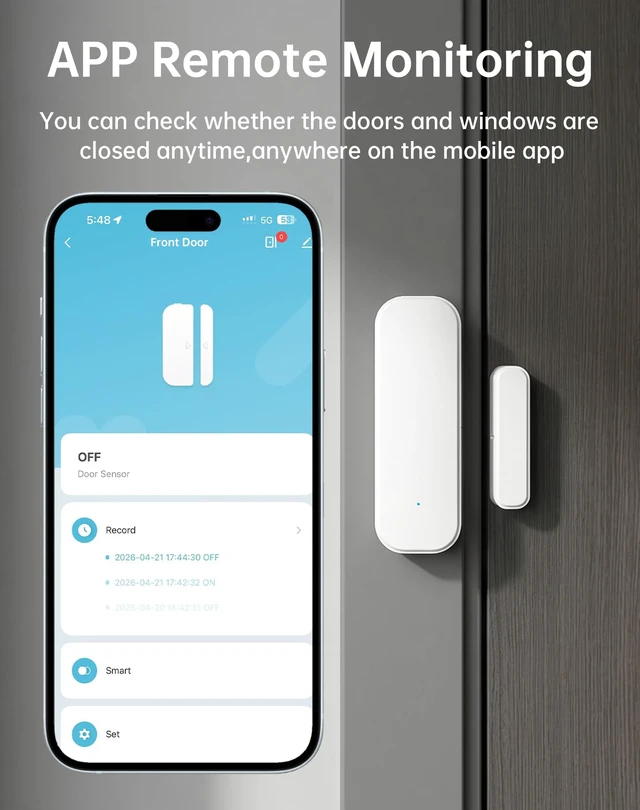 Alt view image 4 of 7 - Zigbee Door and Window Sensor, Wireless Mini Contact Sensor | Home Automation, Requires Colorpanda Hub, Zigbee Connection, Kid Safety, Compatible with HomeKit, Alexa, Works with IFTTT