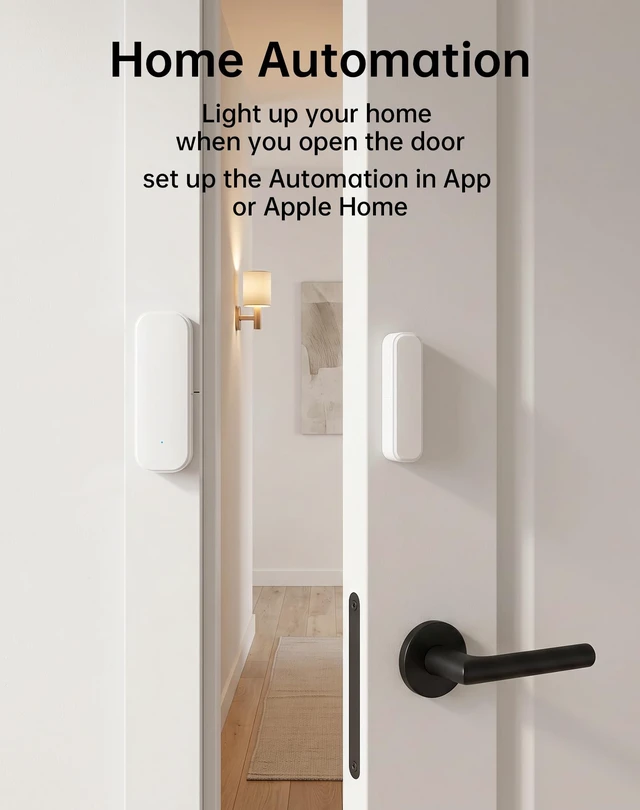 Alt view image 7 of 7 - Zigbee Door and Window Sensor, Wireless Mini Contact Sensor | Home Automation, Requires Colorpanda Hub, Zigbee Connection, Kid Safety, Compatible with HomeKit, Alexa, Works with IFTTT