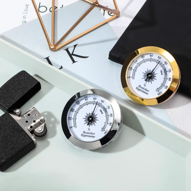 Alt view image 6 of 7 - 2 Pcs Hydrometer 2 Inch Humidity Meter Cigar Humidor Hygrometers | Analog Dial Monitors Humidity, Maintains Optimal Cigar Moisture, Clear Scale , for Humidor Storage Boxes Cabinet Cans