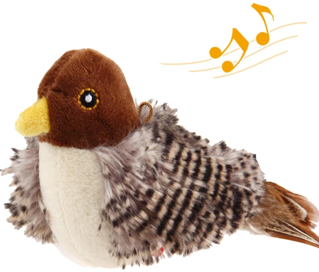 Main image of Chirping Bird Cat Toy for Indoor Cats, Interactive Hangable Bird Cat Toy with Real Bird Sound and Feather, Automatic Bird Toy for Cats Exercise & Kicker to Self PlayNo Flapping