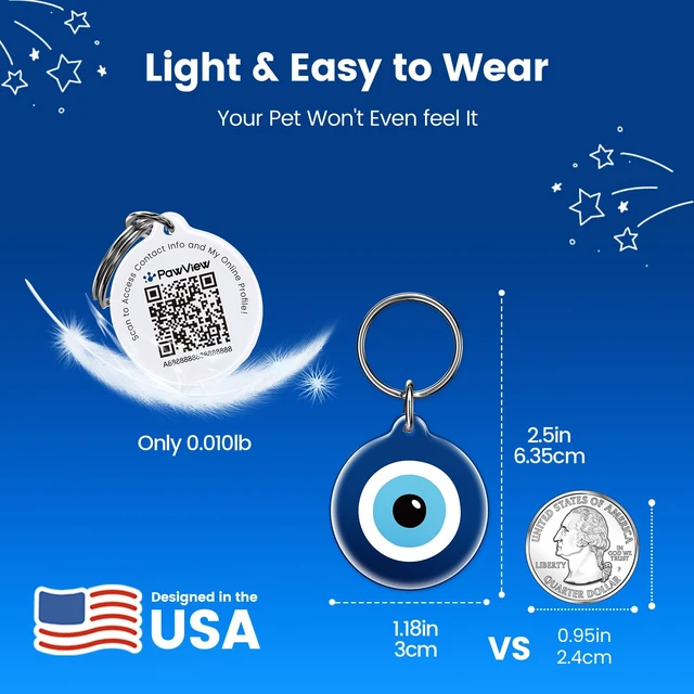 Alt view image 4 of 7 - 5 Pack QR Code Pet ID Tags for Dogs & Cats, Personalized Dog Tags | Smart Pet Tag, Editable Profile, Location Sharing, Scan Alert, Emergency Contact, No App Needed for Finder, No Subscription