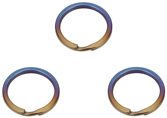 Main image of 3-Pack Titanium O-Ring Keychain Kit, Quick Release Split Rings Bluing SML | Key Rings for Keys, Car, Pet, Jewelry Making, Heavy Duty Keychain Side Pushing Accessories for Men Women EDC - Small, M L