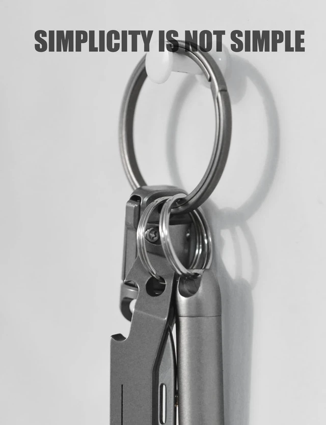 Alt view image 4 of 7 - Titanium Key Rings For Car Keys 4 Sizes Quick Release Side Pushing Key Organizer Kit Heavy Duty Keychains easy rings(5 * 0.98in)