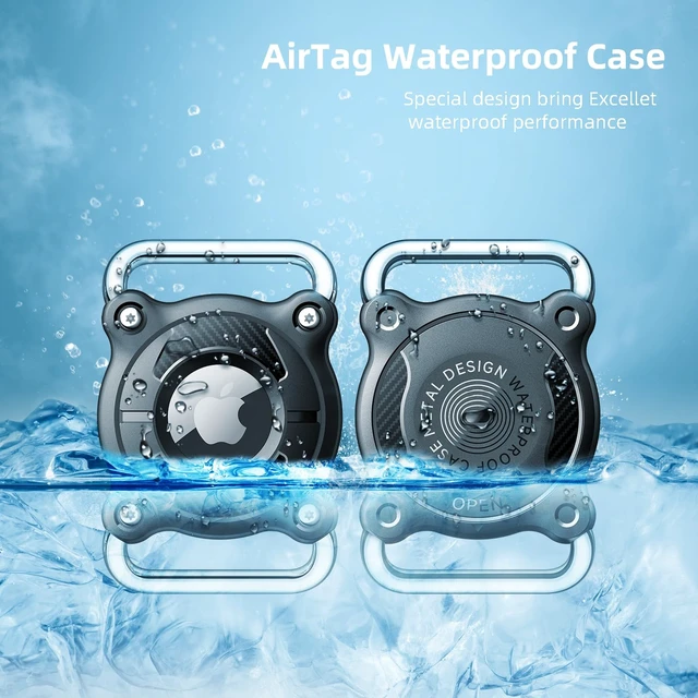 Alt view image 3 of 7 - for Apple AirTag Holder,for Air Tag 2nd &1st Genaretion | Air Tag Dog - Air Tag. Holder for Pet Collar Waterproof with Removable Loop, Durable, Lightweight, Compact Size (Black)