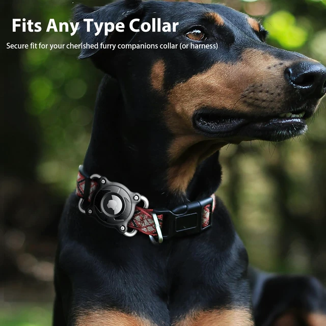 Alt view image 5 of 7 - for Apple AirTag Holder,for Air Tag 2nd &1st Genaretion | Air Tag Dog - Air Tag. Holder for Pet Collar Waterproof with Removable Loop, Durable, Lightweight, Compact Size (Black)