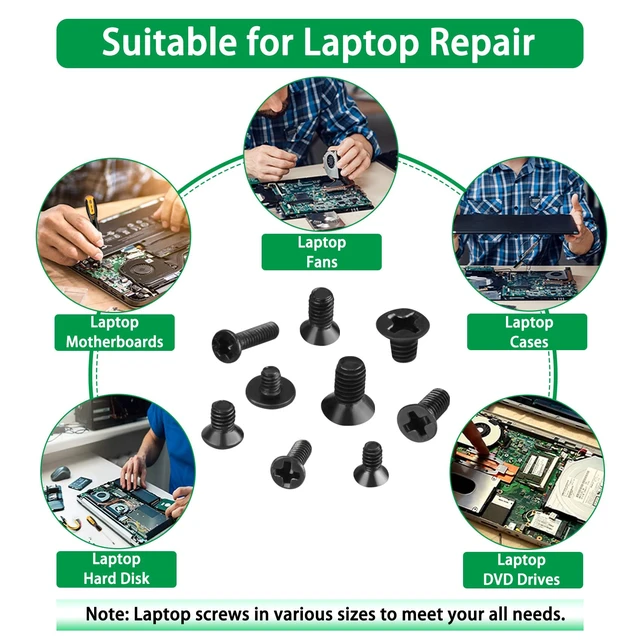 Alt view image 3 of 6 - 633Pcs M.2 NVMe SSD Screw Kit, Motherboard Standoffs Screws Set | Asus Gigabyte MSI MB Compatible IBM HP Dell Laptop Replacement Screws Set (M2 M2.5 M3) w/ Magnetic CRV Screwdriver PC Repair
