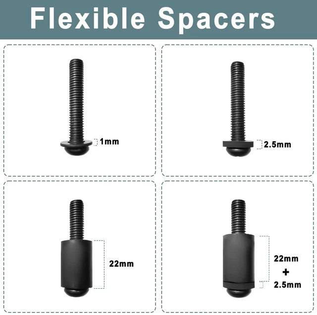 Alt view image 7 of 7 - Universal TV Mount Screws Kit Includes M4 M5 M6 M8 Screws, Washers, for Samsung TCL Hisense LG Vizio Onn Sony Toshiba Insignia Westinghouse TV Mounting Hardware Kit with Remote Control Holder
