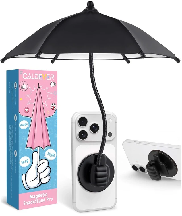 Main image of Phone Umbrella for Sun Shade Magnetic: Universal Thumbs Up Cell Phone SunShade Shield for iPhone UV Protection Anti-Glare for Pool Travel Beach Essentials Gifts for Fathers Day Men Teens Boys Women