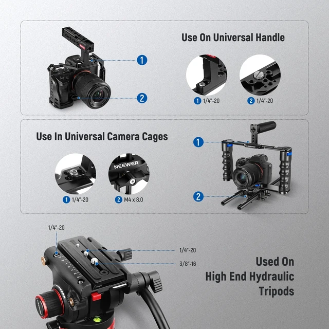 Alt view image 5 of 7 - 26PCS Camera Screw Set for Photography Equipment, UA002 | 1/4" 3/8" M2 M2.5 M3 and M4 Screws, Compatible with SmallRig NEEWER Camera Cage, Top Handle, Side Handgrip, Tripod QR Plate