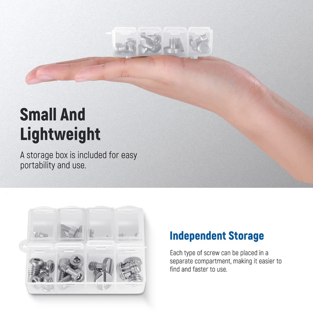 Alt view image 6 of 7 - 26PCS Camera Screw Set for Photography Equipment, UA002 | 1/4" 3/8" M2 M2.5 M3 and M4 Screws, Compatible with SmallRig NEEWER Camera Cage, Top Handle, Side Handgrip, Tripod QR Plate